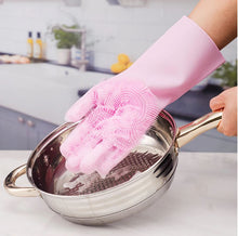 Load image into Gallery viewer, A Pair Silicone Dishes Washing Glove (Free Shipping)