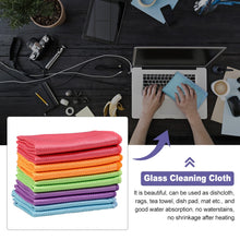 Load image into Gallery viewer, 10 Pack Reusable Microfiber Glass Cleaning Cloth