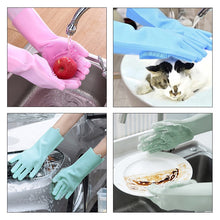 Load image into Gallery viewer, A Pair Silicone Dishes Washing Glove (Free Shipping)